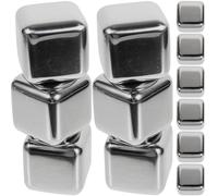 Pierres à Whisky Argenté 12 Pièces en Acier Inoxydable