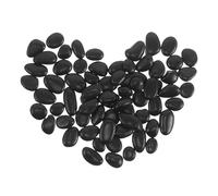 Pierres de Cuisson pour Steak en Galets Naturels Noirs, Paquet 1 Kg | Surface Polie Non Poreuse, Absorption Thermique, Maintien des Plats Chauds sur Gril ou Poêle