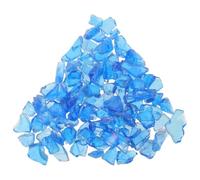 Pierres Décoratives de Foyer en Verre Bleu, Réutilisables pour Patio | Aspect Roche Ignée, Surfaces Polies sans Arêtes, Décor Bas Entretien pour Foyer Électrique et Vase