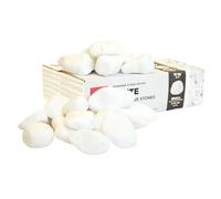 Pierres décoratives Harvia arrondies blanches 5-10 cm 10 kg