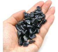 Pierres naturelles, cristaux, éclats de quartz, gravier, améthyste, fluorite, minerai d'agate, lot en vrac pour aquarium, décoration de bureau, artisanat - Obsidienne noire - 100 g