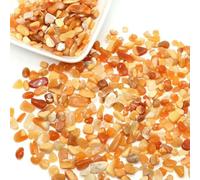 Pierres naturelles, gravier, cristaux, éclats de quartz, minéraux, agate roulée, pierres précieuses, décoration pour aquarium, artisanat - Jade jaune - 100 g