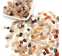 Pierres naturelles, gravier, cristaux, éclats de quartz, minéraux, agate roulée, pierres précieuses, décoration pour aquarium, artisanat - Agate - 100 g