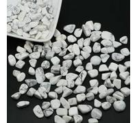 Pierres naturelles, gravier, cristaux, éclats de quartz, minéraux, reiki, agate roulée, spécimen de pierre précieuse, décoration pour aquarium, artisanat - Turquoise blanche - 20 g