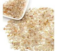 Pierres naturelles, gravier, cristaux, éclats de quartz, minéraux, reiki, agate roulée, spécimens, pierres précieuses, décoration pour aquarium, artisanat - Citrine - 100 g