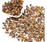 Pierres naturelles, gravier, cristaux, éclats de quartz, minéraux, reiki, agate roulée, spécimens, pierres précieuses, décoration pour aquarium, artisanat - Œil de tigre - 100 g