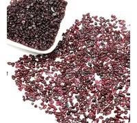 Pierres naturelles, gravier, cristaux, éclats de quartz, minéraux, reiki, guérison, spécimen d'agate roulée, pierres précieuses, décoration pour aquarium, artisanat - Grenat - 100 g