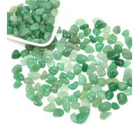 Pierres naturelles, gravier, cristaux, éclats de quartz, minéraux, reiki, guérison, spécimen d'agate roulée, pierres précieuses, décoration pour aquarium, artisanat - Aventurine verte - 100 g