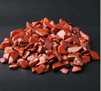 Pierres naturelles, gravier, cristaux, éclats, minerai de quartz, minéraux, agate roulée, spécimen pour la guérison Reiki, décoration d'aquarium - jaspe rouge - 100 g