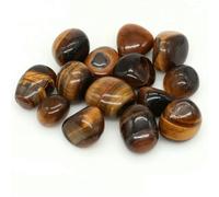 Pierres roulées naturelles, cristaux de guérison, quartz en vrac, gravier, spécimen, gemmes minérales, pendentif, aquarium, jardin, décoration intérieure - Œil de tigre - 1