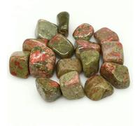 Pierres roulées naturelles, cristaux de guérison, quartz en vrac, gravier, spécimen, gemmes minérales, pendentif, aquarium, jardin, décoration intérieure - Unakite - 1