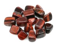 Pierres roulées naturelles, cristaux de guérison, quartz, minerai en vrac, gravier, spécimen, gemmes minérales, pendentif, aquarium, jardin, décoration intérieure - Œil de tigre rouge - 1