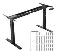 **Piétement de bureau - Double moteur Réglable en hauteur 65-129 cm - Réglable en longueur 110-178 cm - Piètement de table électrique - Base ergonomique - 3 positions - Noir uniquement**