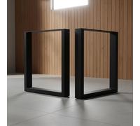 Piètement de table 1000x72 Pieds de meuble noir Pieds de table industrie Patins de banc acier