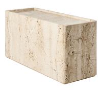 GUBI Table d'appoint Pietra 30x80x40 cm Travertin blanc neutre