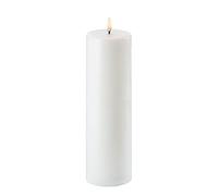 Piffany Copenhagen Uyuni Lighting Pillar Bougie LED 7,8 x 25 cm Cire véritable Blanc Fonction minuterie 6 heures Pas de risque d'incendie, pas de suie et pas d'odeur