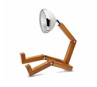 Piffany Mini Mr. Wattson Lampe de Table à LED, design élégant et minimaliste, alliage de haute qualité en bois de frêne - Vintage White