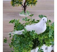 pigeon de la paix Lot de 2 fausses colombes décoratives en mousse avec aimant pour décoration de maison, de mariage