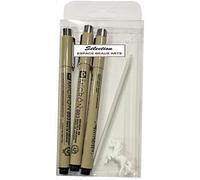 Pigma Micron Sakura 003 - Pigment Ecriture Pointe Superfine + - 0,03 mm - Noir [Lot de 3] ET ESTOMPE EMI CRAFT