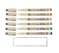 PIGMA MICRON SAKURA 005 Fineliner Set - 6 Couleurs et 1 Carte
