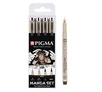 PIGMA MICRON Sakura 01.05.1mm.brush .Pochette de 4 feutres sepia + 003