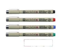PIGMA MICRON Sakura 05, Rouge, Vert, Bleu et 05 Noir
