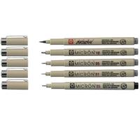 Pigma micron Sakura Gris froid. 01. 05. 10. BRUSH + 1 noir 05