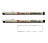 PIGMA MICRON Sakura Noir Graphic 1 SET 2 PCS et 1 carte