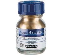 Schmincke - aqua-Bronze, or pâle, 20 ml, 15 813 032, pour des effets métallique brillants sur des tableaux de Gouache ou d’Aquarelles, papier, carton, carton entoilé ou toile