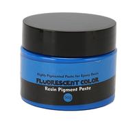 Pigment pour résine époxy 50 g, couleur fluorescente haute saturation, facile à utiliser, colorant liquide pour résine destiné aux loisirs créatifs et au bricolage. (Bleu fluorescent)