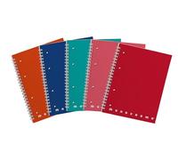 PIGNA 02155595 Carnet de notes A5 avec trous et spirale microperforée, 70 feuilles (lot de 5)