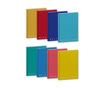 Pigna, A5 Monochrome Notebook The Original, couverture rigide, intérieur 1R, ligné, 80 g, couvertures assorties, 15x20,5 cm, 5.