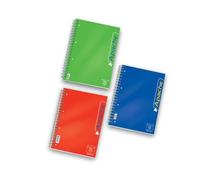 Pigna, Apache Maxi carnet à spirales, A5, 16x20.5 cm, 140 flles, 70 g/m², intérieur 5M, carré 5 mm, Couleurs assorties, 3