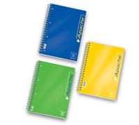 Pigna, Apache Maxi carnet à spirales, Format A4, 22x29,2 cm, 140 flles, 70 g/m², intérieur 5M, carré 5 mm, Couleurs assorties, 3