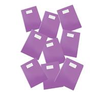 Pigna, Couverture de cahier en PVC brillant, format A4, 230 microns, avec rabats et pochette de coin, couleur violet, 25 pièces