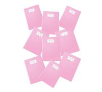 Pigna, Couverture de cahier en PVC brillant, format A4, 230 microns, avec rabats et pochette de monnaie, couleur rose, 25 pièces