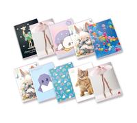 Pigna, Maxi Cahier assortiment pour fille, f.to A4 21 x 29,7 cm, pages 80 + revêtement, papier 80 g/m², intérieur 0C, rayures avec marge, couvertures assorties, 10 pièces