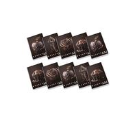 Pigna, Maxi Cahier monochrome chocolat A4, papier intérieur 100 g/m², pages 72 + revêtement, intérieur 5M, carré 5 mm, sujets assortis, lot de 10
