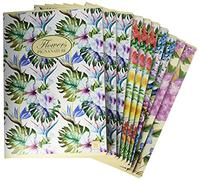 Pigna Maxi cahier Nature Fleurs A4 21x29,7 cm ligné 80 g Papier recyclé lot de 10