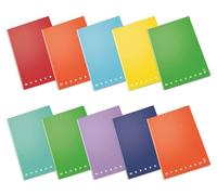 Pigna, Maxi Monochrome Cahier The Original, A4, 100 g, 72 pages + page de garde, couverture rigide, laminé brillant, intérieur 1R, ligné, couleurs assorties, 10
