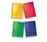 Pigna, Maxi Monochrome PPL carnet à spirales, format A4 22x29.7 cm, Couverture en polypropylène, perforée et microperforée, haute résolution 80 flles, papier 80 gsm, intérieur 1R, ligné, 5