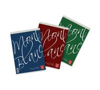 Pigna Mont Blanc Bloc notes agrafé A4 70 feuilles petits carreaux disponible dans différentes couleurs