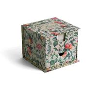 Pigna,Organiseur de bureau avec tiroir,Porte-mémo en fleurs naturelles,Design floral élégant,Idéal pour le bureau,Organiseur compact,Fond beige,Pack de 1 pièce