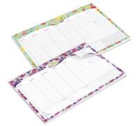 Pigna, Planificateur de bureau NATURE FLOWERS, calendrier de bureau hebdomadaire, 2 pièces