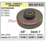 Pignon ECHO Moteur Tronçonneuse CS 602VL 702VL 750VL 3/8" Dents 7 007433