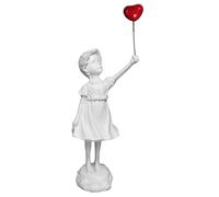 PIGPIGFLY Banksy Sculpture de figurine, figurines décoratives, statue de fille au ballon, décoration de salon, sculpture abstraite, décoration de magasin