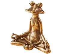 PIGPIGFLY Sculpture Grenouille Zen en Métal, Grenouille Yoga, Décoration Méditative pour Jardin, Bonsaï et Salon