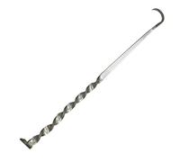 Pigtail Crochet à viande Spatule Outil de barbecue multifonction en métal | Spatule alimentaire et crochet pour steak, saucisses, côtes, barbecue, griller, rôtir, frire, cuisiner, aliments en plein air