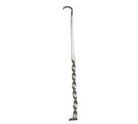 Pigtail Spatule à viande - Outil de barbecue multifonction en métal - Spatule alimentaire et crochet - Pour steak, saucisses rôties et côtes - Spatule pratique pour le camping en plein air, le