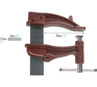 PIHER Maxipress XXL Serre-joint à vis haute performance 30 cm avec une force de serrage jusqu'à 2,2 t